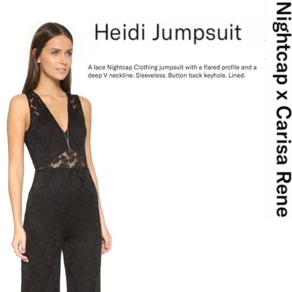 🌟Nightcap Black Lace Super Sexy Jumpsuit (S) - Picture 3 of 15